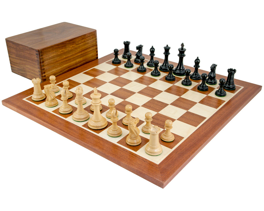 Old English Elite & Mahogany Chess Set