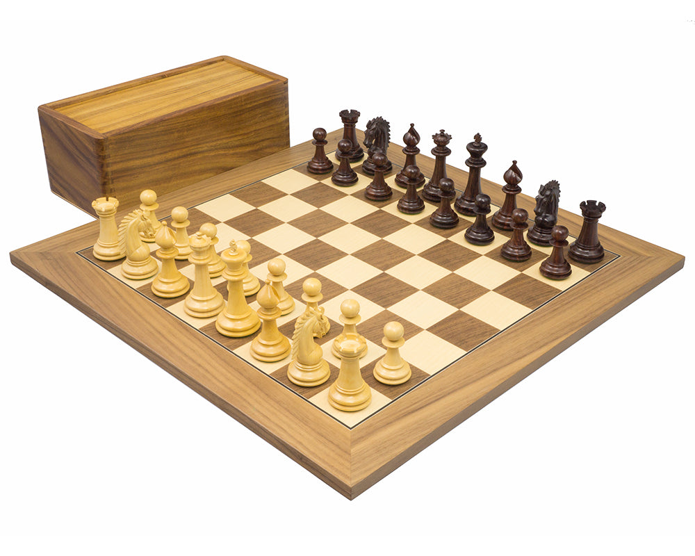 The Sheffield Knight Rosewood & Walnut Chess Set – Games on Board